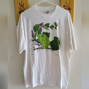 White Graphic T-Shirt with Ant Design